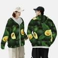 thumbnail image 6 of Daiia Fresh Avocados UPF 50+ Sun Protection Hoodie Jacket Lightweight Long Sleeve Sun Shirt for Women Men with Pocket Hiking Outdoor-Small, 6 of 9