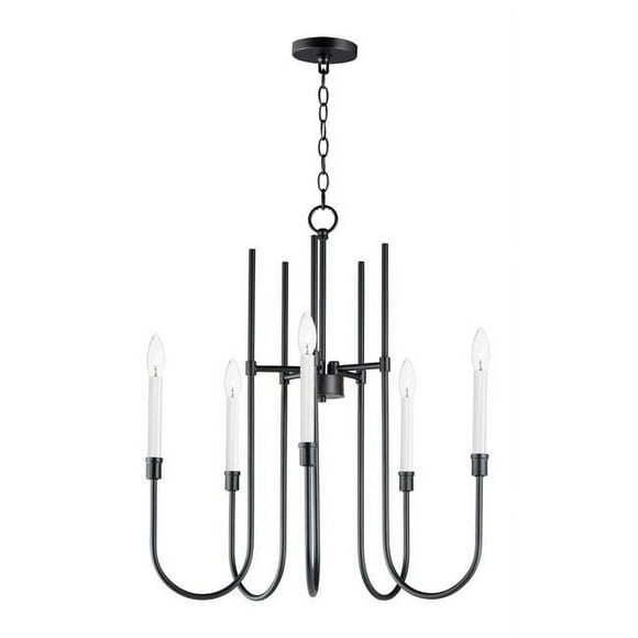 ET2 Lighting 11285BK Tux 5-Light Chandelier, Black