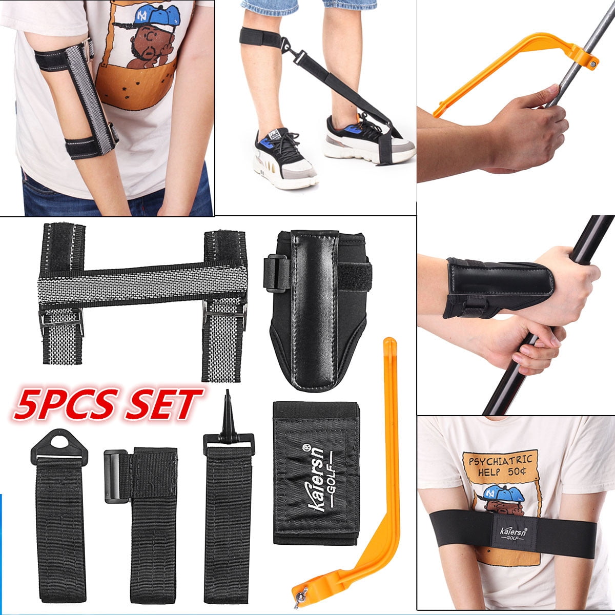 5Pcs Golf Swing Trainer Training Aid Practice Gesture Guide Alignment