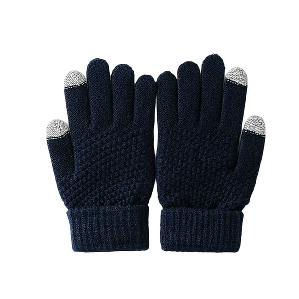 Minnieouse 2 pares de guantes de invierno, mitones cálidos, calentador de manos, accesorios para el hogar, dulce regalo, mano de obra fina, guantes guantes y mitones Azul marino Minnieouse AP013940-03