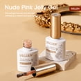thumbnail image 4 of Gellen Nude Gel Nail Polish and Pastel Pink Gel Polish, 10ml Sparkle Silver Nail Polish Soak off No Wipe UV Gel for Nail Art Salon Manicure DIY, Gifts for Women, 4 of 8