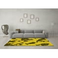 thumbnail image 3 of Ahgly Company Indoor Square Abstract Yellow Modern Area Rugs, 6' Square, 3 of 4