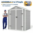 thumbnail image 4 of ELPOSUN Outdoor Resin Storage Shed 6x4 FT,  Plastic Outside Sheds & Outdoor Storage with Lockable Door for Backyard, 4 of 9