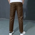 thumbnail image 5 of Angala Big Boys School Pants Tapered Leg With Pockets And Drawstring Fall Casual Boys Baggy Pants Size 11-12 Years Coffee, 5 of 7