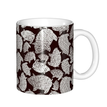 

Yiaed Hand Drawn Pig Print Ceramics Coffee Large Handle Design Extra Large Tea and Coffee Cup for Office and Home Mugs
