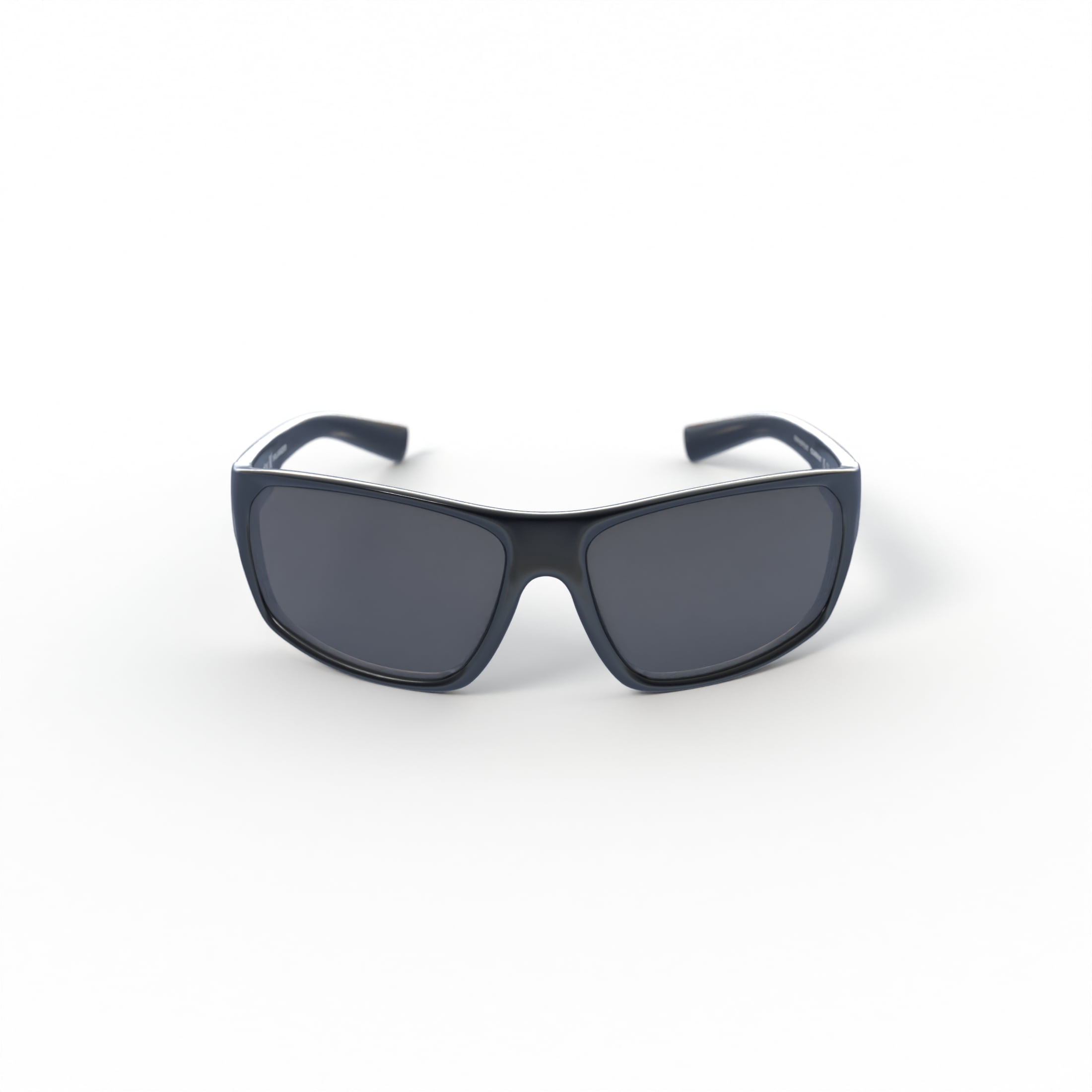 Hurley Closeout HSM1005PS_001 Shiny Black Frame Wrap Sunglass with Smoke Polarized Lens and AR Coating