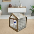 thumbnail image 3 of Ethnic Pet House, Moroccan Folklore Oriental Eastern Ottoman Classic Antique Vintage Pattern, Outdoor & Indoor Portable Dog Kennel with Pillow and Cover, 5 Sizes, Multicolor, by Ambesonne, 3 of 5