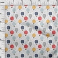 thumbnail image 3 of oneOone Polyester Lycra Off White Fabric Hot Air Balloon,Clouds & Rocket Transport Craft Projects Decor Fabric Printed By The Yard 56 Inch Wide, 3 of 5