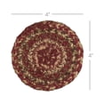 thumbnail image 6 of VHC Brands Cider Mill Primitive Red Textured Striped Round Table Decor Jute Coaster Set of 6, 4", 6 of 8