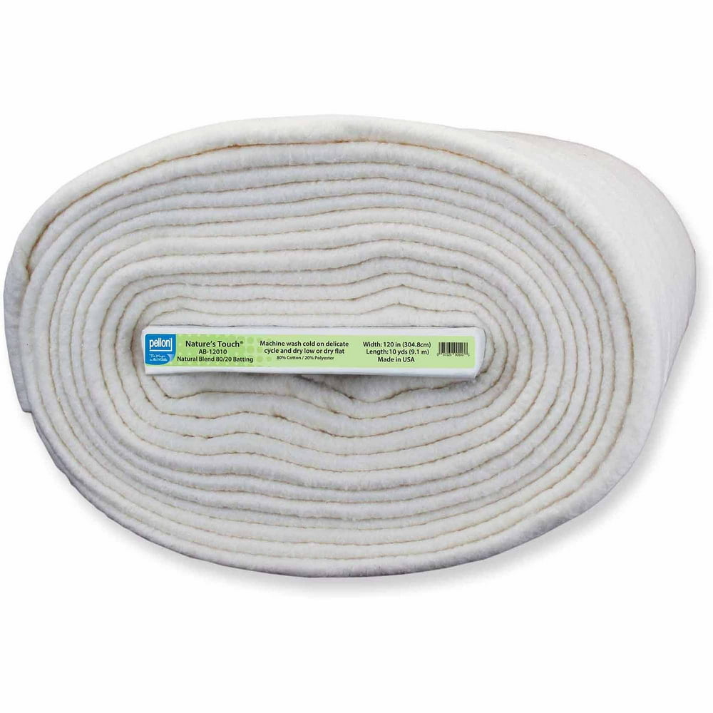 Pellon 80/20 Quilting Batting, offWhite. 120" x 10 Yards by the Bolt