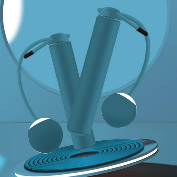 PATLOLLAV Jump Rope for Fitness, Tangle-Free Adjustable PVC Skipping Rope with ABS Handles Training Poster, Speed Cordless Exercise Jump Ropes for Crossfit, Gym, Cardio Endurance Training Blue