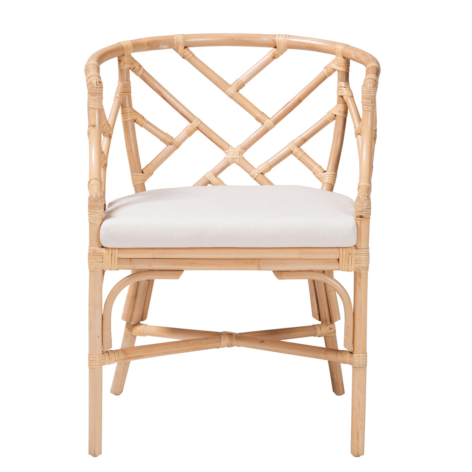 bali & pari Padma Boho Dining Chair, Natural