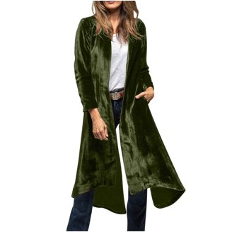 Bright Wool Dress Emerald Green Coat Womens Hooded Velvet Long Coat In GREEN  ZAFUL 2026