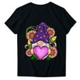 thumbnail image 2 of TIMIFIS T-Shirts à Manches Courtes pour Femmes, Carnavals Tendance, T-Shirt à Imprimé Graphique, Décontracté, Col Rond, Hauts d'Été, Vêtements, 2 of 5