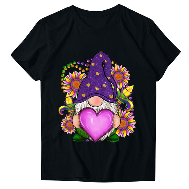 Blusas de Manga Corta para las Mujeres Divertida Impresión Cuello Redondo Camiseta Vintage, Blusas de Primavera para las Mujeres
