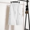 thumbnail image 4 of Delayuji Women's Cargo Pant Short Summer Comfortable Cargo Pants with Multiple Pocket, 4 of 7