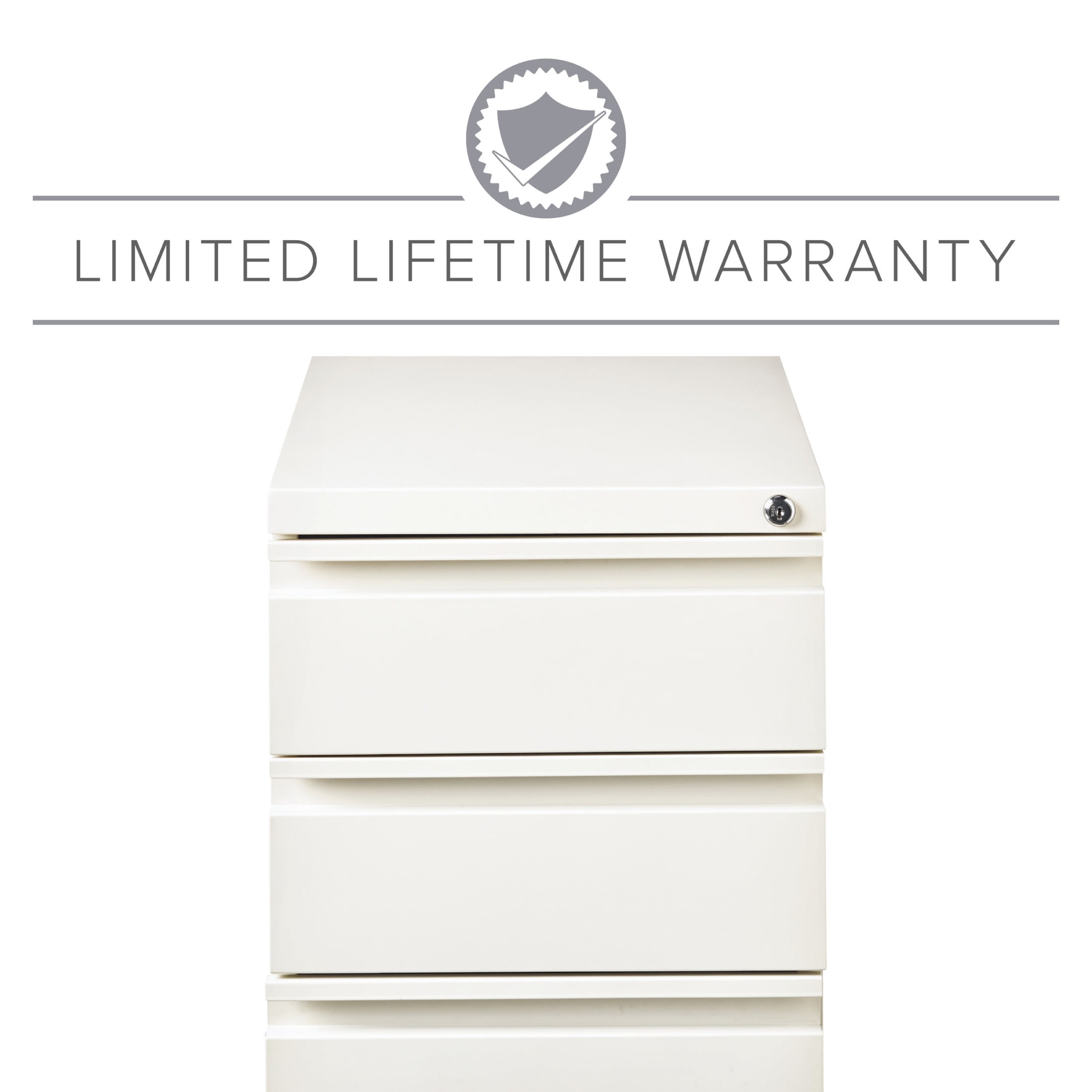 Hirsh Pro 20" Deep Mobile Pedestal File Cabinet 3 Drawer Box-Box-File, Letter Width, White