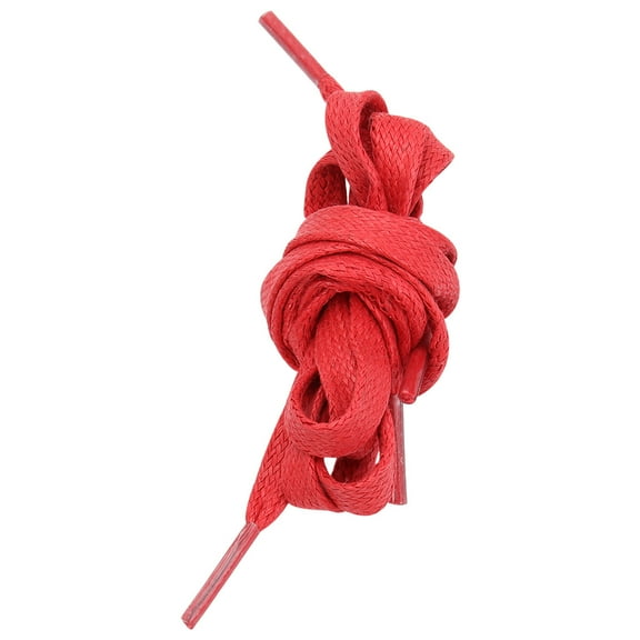 Soimiss 1 Pair Waxed Shoe Laces Red Flat for Casual Sports Shoes Easy to Lace