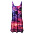 thumbnail image 6 of gakvbuo Summer Summer Dresses for Women Sundresses for Women Crewneck Short Sleeve Mini Dresses Floral Print Hem Beach Dress Plus Size Swimsuit Coverup for Women, 6 of 6