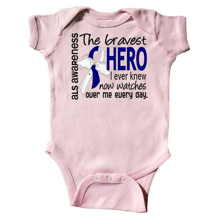 

Inktastic ALS Bravest Hero I Ever Knew 1 Gift Baby Boy Bodysuit