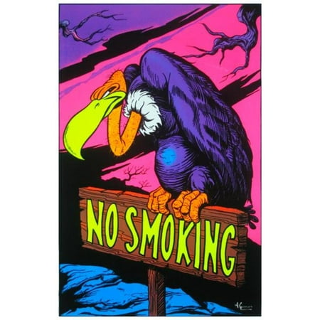 No Smoking Vulture College Blacklight Poster 24x36