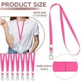 thumbnail image 3 of Lsupdaol Pink Lanyards for ID Badges Nylon Necklace Lanyard Bulk with Clip Swivel Hook for Women Staff Students Key Chains, 3 of 7