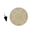 thumbnail image 3 of Hi,Fancy Round Wooden Carven Pendulum Board with Black Pendant Necklace Home Decor D, 3 of 9