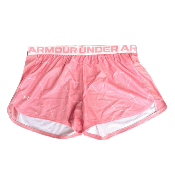 Under Armour Girl Play Up Twitch Short, all over Logo , Pink , XS