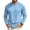 Sky Blue #8, variant on DORKASM Mens Long Sleeve Shirt Crew Neck Lightweight Beach Shirts Solid Pullover Trendy Tee Vacation Lounge Tops Dark Purple M
