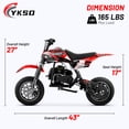 thumbnail image 4 of QEASET 39CC Dirt Bike, Gas Powered Mini Bike, Red, 4 of 10