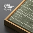 thumbnail image 2 of IDEA4WALL Extra Large Framed Canvas Print Wall Art Abstract Dot Matrix Canvas Art in Olive Tones Fine Art Contemporary Graffiti Wall Decor Oversized Artwork Relax/Calm for Living Room - 60"x20", 2 of 5