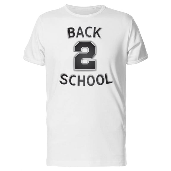Back Two School On Black  Tee Men's -Image by Shutterstock