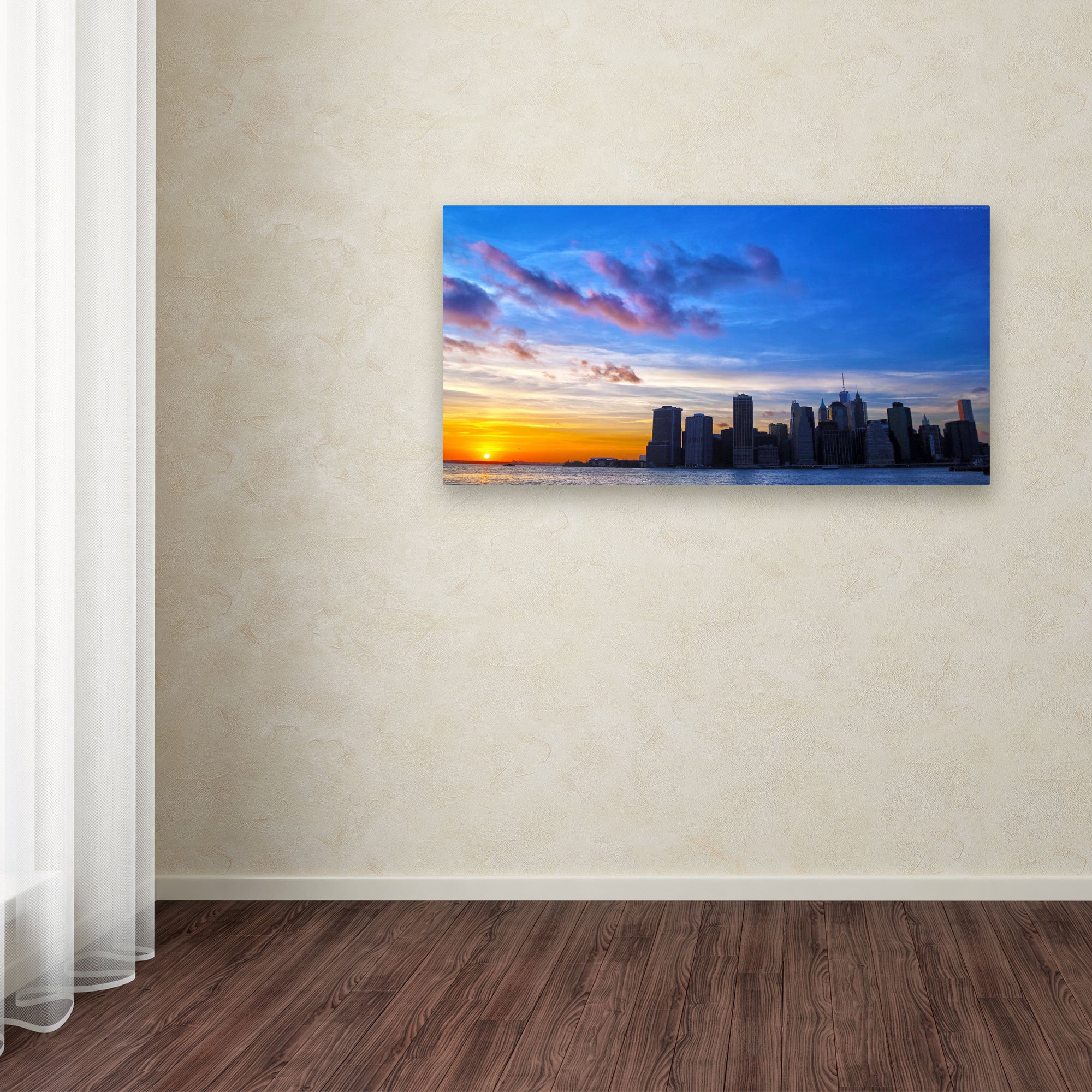 Trademark Fine Art "NYC Sunset" Canvas Art by CATeyes