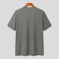 thumbnail image 4 of INCERUN Mens Daily Round Neck Tops Pinstripe Short Sleeve T-Shirt, 4 of 10