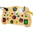 thumbnail image 1 of Montessori Sensory Busy Board with Interactive LED Lights Educational Travel Activity Toy for Toddlers Early Learning Development, 1 of 4