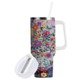 thumbnail image 2 of BZSMCE Tumbler 40oz Insulated Stainless Creative Watercolor Tree Printing Pattern Steel Water Bottles, 2 of 9