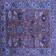 thumbnail image 1 of Ahgly Company Machine Washable Indoor Square Oriental Blue Traditional Area Rugs, 5' Square, 1 of 4