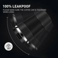 thumbnail image 5 of 2 pcs Travel Mug,380ml/13oz Insulated Coffee Cup with Leakproof Lid - Insulation Stainless Steel for Coffee and Tea(Black -Qin, 5 of 5