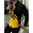 thumbnail image 1 of Camisa de moda para hombre, traje de solapa, manga larga, festival, rojo, informal, para exteriores, calle, superior, suave, cómoda, transpirable, novedad de, 1 of 6