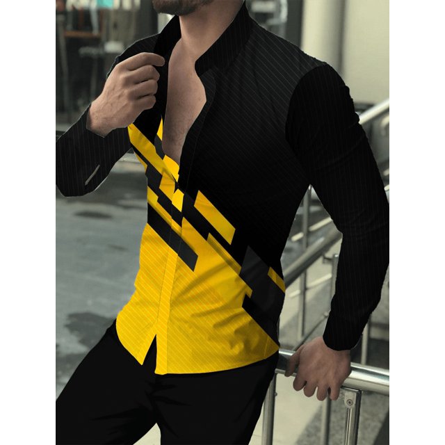 Camisa de moda para hombre, traje de solapa, manga larga, festival, rojo, informal, para exteriores, calle, superior, suave, cómoda, transpirable, novedad de