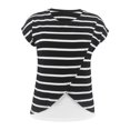 thumbnail image 4 of Breastfeeding Top Maternity Wear Soft Nursing Tops Breastfeeding High Neck Tops for Women Womens T Shirts White Blouses for Women Black XXL, 4 of 6