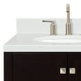 thumbnail image 6 of Ariel Cambridge 42 Inch Single Left Offset Oval Sink Bathroom Vanity With Carrara White Quartz Countertop 1.5 Edge In Espresso, 6 of 10