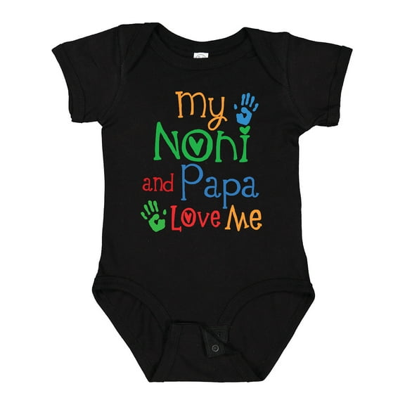 Inktastic Noni and Papa Love Me Boys or Girls Baby Bodysuit