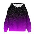 thumbnail image 5 of Auroural Toddler Girls 3T to 4T Outfits Girls Winter Gradient Printing Long Adding Velvet Casual And Comfortable Long Sleeve Hoodie for Kids Girls Clothes Girls Hoodies, 5 of 6