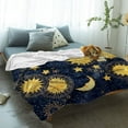thumbnail image 2 of Lightweight Warm Luxury Throw Blanket Fannel Fleece Bed Blanket King Size Blankets Ancient Pattern of Sun Star Moon Super Soft Reserviber Blanket for Bed Couch Sofa 60 x 80 Inch, 2 of 6