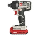 thumbnail image 2 of PORTER CABLE 20-Volt Max Lithium-Ion 1/4-Inch Impact Driver Kit, PCCK640LB, 2 of 9
