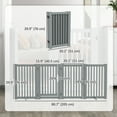 thumbnail image 3 of PawHut Free Standing Wooden Pet Gate with Open Door 4 Panel Light Grey, 3 of 10