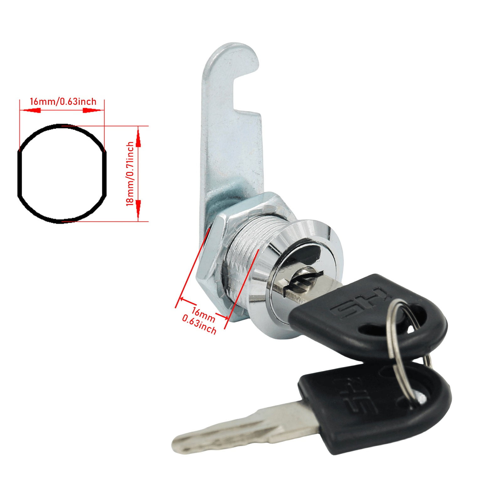 Tool Box Locks With Keys,Cabinet Locks with Keys,Cam Locks Cabinet Locks,Cylinder Lock Cabinet Cam Lock Set,for Secure Drawer Mailbox File Storage Tool Box Locks Replacement Set(Silver)
