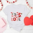 thumbnail image 4 of mihongmao Valentine Graphic T Shirts for Women Short-sleeved Crew-neck Pullover Casual Valentine's Day White 2X, 4 of 7
