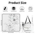 thumbnail image 2 of Elegant Line Art Blooming Flowers Branch Waterproof Picnic Blanket with Foldable Zipper, Suitable for Outdoor Use, Suitable for Travel, Camping, Beaches, Parks, Grasslands, Picnic Blanket Accessories, 2 of 7